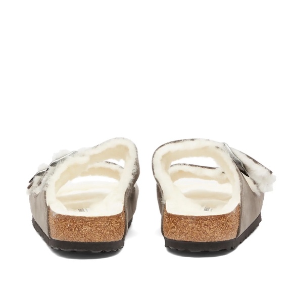 Birkenstock Arizona Shearling “Iron Oiled Leather” 1021067 NEW main image 8